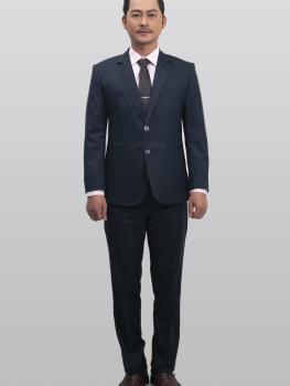 Bộ Suit Xanh Đen Sọc Classic Fit TGS231
